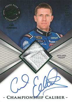 2015 Press Pass Cup Chase - Championship Caliber Autographs Green #CC-CE Carl Edwards Front