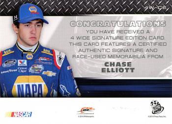 2015 Press Pass Cup Chase - 4-Wide Signature Edition Blue #4W-CE Chase Elliott Back