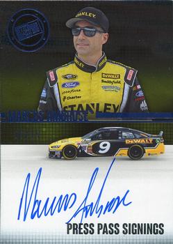 2015 Press Pass Cup Chase - Press Pass Signings Blue #PPS-MA1 Marcos Ambrose Front