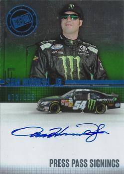 2015 Press Pass Cup Chase - Press Pass Signings Blue #PPS-SHJ Sam Hornish Jr. Front