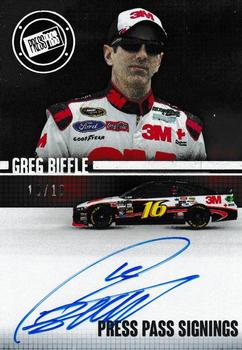 2015 Press Pass Cup Chase - Press Pass Signings Melting #PPS-GB Greg Biffle Front