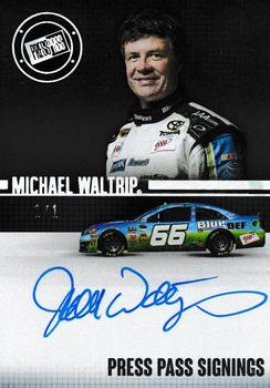 2015 Press Pass Cup Chase - Press Pass Signings Melting #PPS-MW Michael Waltrip Front