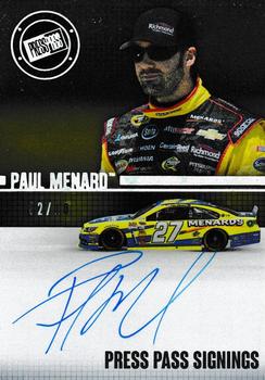 2015 Press Pass Cup Chase - Press Pass Signings Melting #PPS-PM Paul Menard Front