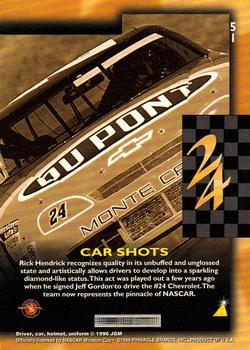 1996 Pinnacle - Foil #51 Jeff Gordon's car Back