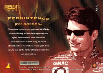 1996 Pinnacle - Foil #73 Jeff Gordon Back