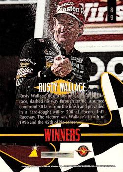 1996 Pinnacle - Foil #89 Rusty Wallace Back