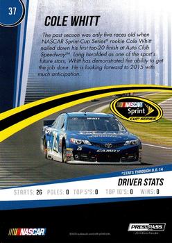 2015 Press Pass Cup Chase - Retail #37 Cole Whitt Back