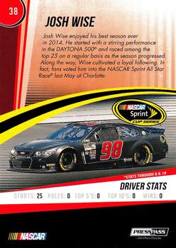 2015 Press Pass Cup Chase - Retail #38 Josh Wise Back