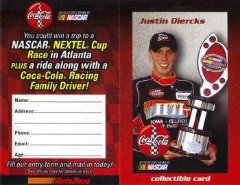 2005 Coca-Cola Racing Family AutoZone #NNO Justin Diercks Front