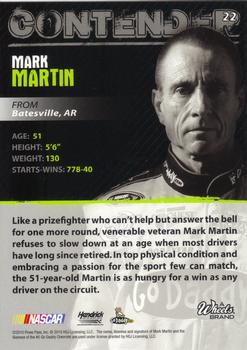 2010 Wheels Main Event #22 Mark Martin  Back