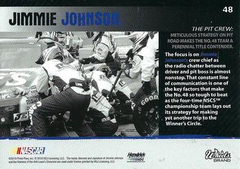 2010 Wheels Main Event #48 Jimmie Johnson  Back