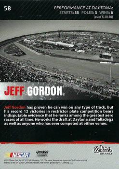 2010 Wheels Main Event #58 Jeff Gordon  Back