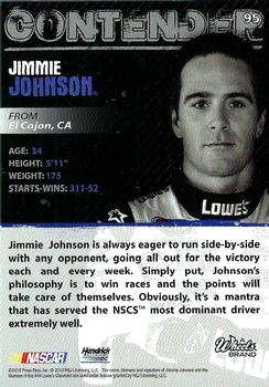 2010 Wheels Main Event #95 Jimmie Johnson  Back