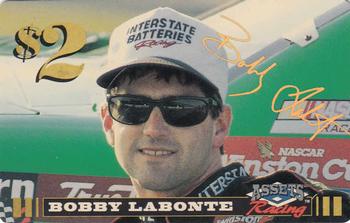 1995 Assets - $2 Phone Cards Gold Signature #NNO Bobby Labonte Front