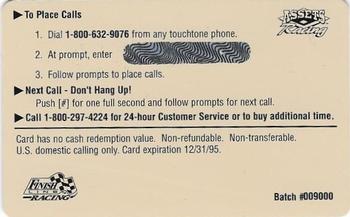 1995 Assets - 1-Minute Phone Cards #NNO Kyle Petty Back