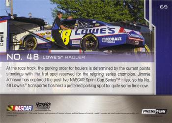 2012 Press Pass - Purple #69 No. 48 Lowe's Hauler Back