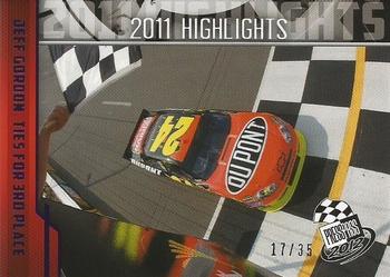 2012 Press Pass - Purple #96 Jeff Gordon Ties for 3rd Place Front