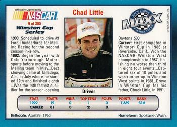 1993 Maxx Premier Series #9 Chad Little Back