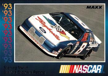 1993 Maxx Premier Series #88 Sterling Marlin's Car Front