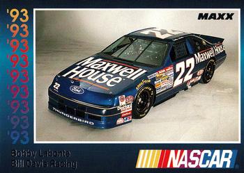 1993 Maxx Premier Series #113 Bobby Labonte's Car Front