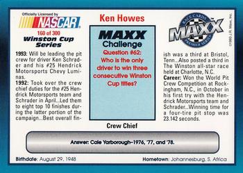 1993 Maxx Premier Series #160 Ken Howes Back
