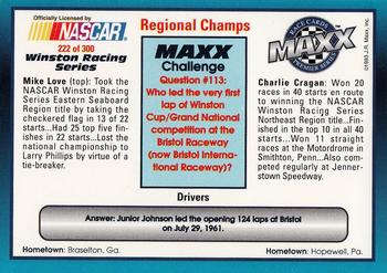 1993 Maxx Premier Series #222 Winston Series Champions Back
