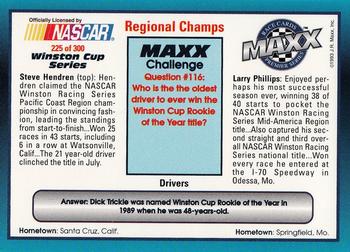 1993 Maxx Premier Series #225 Winston Series Champions Back