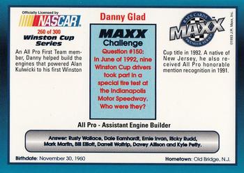 1993 Maxx Premier Series #260 Danny Glad Back