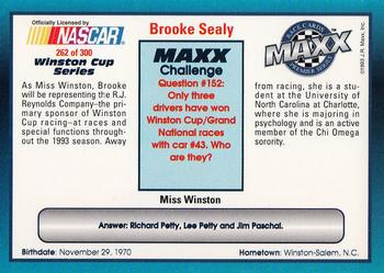 1993 Maxx Premier Series #262 Brooke Sealy Back