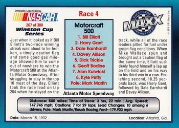1993 Maxx Premier Series #267 Race 4 - Atlanta Back