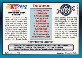 1993 Maxx Premier Series #273 The Winston Back
