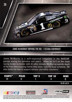 2014 Press Pass Redline - Green National Convention #38 Jamie McMurray Back