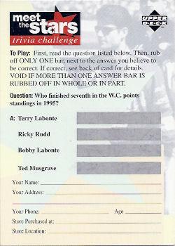 1997 Collector's Choice - Meet the Stars Trivia Challenge #30 Meet the Stars Trivia Question #30 Front