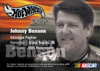 2003 Hot Wheels Racing #NNO Johnny Benson Jr. Back