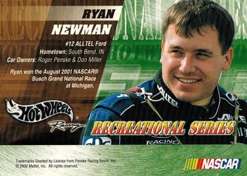 2003 Hot Wheels Racing Recreational Series #NNO Ryan Newman Back