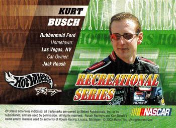 2003 Hot Wheels Racing Recreational Series #NNO Kurt Busch Back