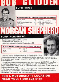 1991 Motorcraft #NNO Bob Glidden / Morgan Shepherd Cars Back