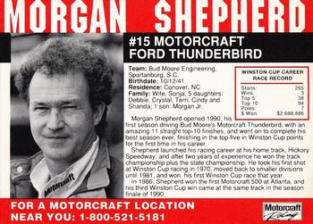 1991 Motorcraft #NNO Morgan Shepherd Back
