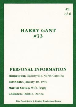 1991 Sunbelt Harry Gant #1 Harry Gant Back