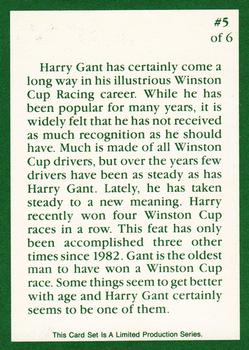 1991 Sunbelt Harry Gant #5 Harry Gant Back