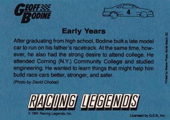 1991 Racing Legends Geoff Bodine #4 Geoff Bodine Back