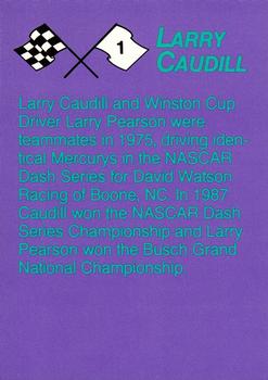 1992 Just Racing Larry Caudill #1 Larry Caudill / Larry Pearson Back