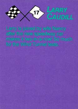 1992 Just Racing Larry Caudill #17 Larry Caudill Back