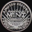 1997 Pinnacle Mint Collection - Coins: Fine Silver (Solid Silver) #05 Mark Martin Back