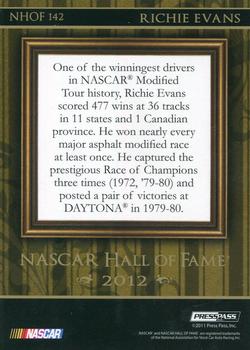 2012 Press Pass Ignite - NASCAR Hall of Fame #NHOF 142 Richie Evans Back
