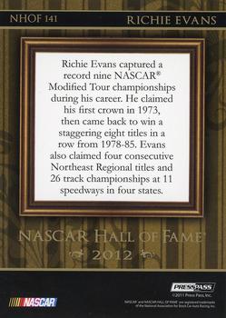 2012 Press Pass Ignite - NASCAR Hall of Fame #NHOF 141 Richie Evans Back
