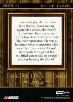 2012 Press Pass Ignite - NASCAR Hall of Fame Blue #NHOF 144 Richie Evans Back