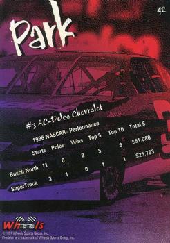 1997 Wheels Predator - Black Wolf #42 Steve Park Back