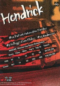 1997 Wheels Predator - Black Wolf #60 Rick Hendrick Back