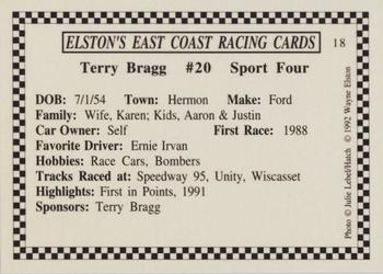 1992 Elston's East Coast Racing #18 Terry Bragg Back